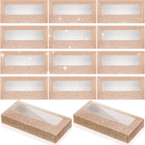 50 Pieces Empty Eyelash Case Boxes Lash Box Packaging Empty Lash Boxes Glitter Paper Cardboard Plastic Eyelash Storage Box False Lashes Cases Holder (Champagne Gold)