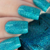 ILNP Surfboard - Tropical Turquoise Holographic Sheer Jelly Nail Polish
