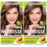 Garnier Hair Color Nutrisse Nourishing Creme, 61 Light Ash Brown (Mochaccino), 2 Count