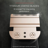 Remington PG6170 Crafter trim & Detail Kit, Men's Groomer, Beard Trimmer with Titanium-Coated Blades (12Piece), Copper