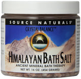 Source Naturals Crystal Balance Himalayan Bath Salt, Ancient Mineral Bath Therapy, 16 Oz.