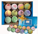 Holiday Bath Bombs Gift Set- 12 Colorful Bath Bombs, Handmade Fresh in USA