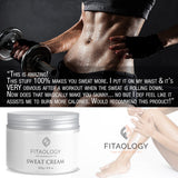 Fitaology Sweat Cream weight loss - firming body lotion- anti-cellulite cream – firming sweating slimming cream gel formulation – encourages thermogenic and muscle activity