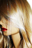 20" Hair Tinsel 300 Strands Three Amazing Colors (Sparkling Silver, Sparkling Gold, Shiny Green)