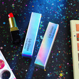 50 Pieces Lip Gloss Boxes Laser Color Holographic Lipstick Wrapping Perfume Essential Oil Bottle Packaging Box and 50 Pieces Clear Shrinkable Film for DIY Lip Gloss Packaging, 4.21 x 0.9 x 0.9 Inch