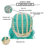 TopWigy Women Dark Green Wig Short Curly Body Wave Bob Wig Synthetic Heat Resistant Hair Cosplay Costume Party Fun Wig 14 Inches