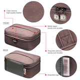 Travel Cosmetic Bag Portable Makeup Bruches Case Waterproof Toiletries Organizer Bag With An Extra Removable Zipper Pouch