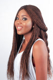 WOW BRAIDS Twisted Wigs, Micro Twist Wig - Color 30/33 mix - 22 Inches. Synthetic Hand Braided Wigs for Black Women.