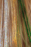 20" Hair Tinsel 300 Strands Three Amazing Colors (Sparkling Silver, Sparkling Gold, Shiny Green)