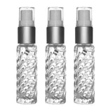 Riverrun Set of 3 Perfume/Cologne Atomizer Glass Bottle Fine Mist Sprayer Matte Silver 10ml .33 oz (Set of 3)