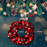 24 Pieces Christmas Hair Scrunchies Holiday Santa Claus Elastic Hair Bands Velvet Hair Tie Scrunchy Ponytail Holders Headwear Christmas Hair Accessories for Women Girls