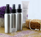 2-Ounce Aluminum Fine Mist Spray Bottles (6-Pack); Mini Metal Atomizer Bottles, 2.75oz Travel / Purse / Sample Size