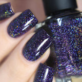 ILNP West Wing - Dark Plum Holographic Nail Polish