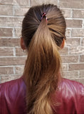 Zhooch Banana Hair Clip – Classic Ponytail Comb 3.75" Iconic Hair accessory inspired by 80s trend. Inner Teeth, Premium quality, Strong Hold for Thin, Fine Hair. Made in Korea. (Burgundy + Clear)