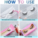 90 Pieces Empty Eyelash Case Set Include 30 False Eyelash Storage Box Empty Eyelash Packaging Box, 30 Eyelash Tray, 30 False Eyelash Applicator Tool for Women Valentine's Day (Holographic Frame)