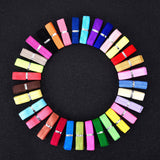 32 Yards Ribbon Elastic Foldover Elastics Stretch Hair Ties Headbands for Baby Girls Hair Bow (32 Color Set 1)