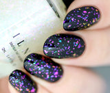 ILNP Looking Glass - Blue, Purple, Pink Color Shifting Iridescent Flakie Topper Nail Polish