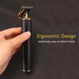 Professional Cordless Outliner Hair Trimmer, 0mm Baldheaded Hair Clipper T-Blade Hair Clipper for Men Zero Gapped Detail Beard Shaver Barbershop