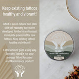 Woman In The Moon Tatted Organic Tattoo Aftercare Balm - For New and Existing Tattoos - Lubricates and Moisturizes - All Natural Replacement for Petroleum-Based Products - 1.8 oz.