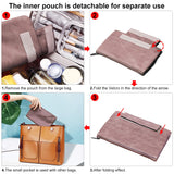 Travel Cosmetic Bag Portable Makeup Bruches Case Waterproof Toiletries Organizer Bag With An Extra Removable Zipper Pouch