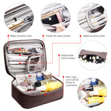 Travel Cosmetic Bag Portable Makeup Bruches Case Waterproof Toiletries Organizer Bag With An Extra Removable Zipper Pouch