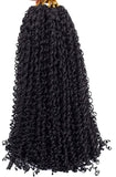 6Packs Goddess Box Braids Twist Crochet Hair Curly ends Synthetic Kanekalon Fiber Braiding Hair 20 Inch (20(7Packs), 1#)