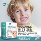 Mouth Guard - Teeth Grinding, Dentist-Approved Teeth Protectors, Offers Relief From Bruxism, TMJ & Teeth Clenching. Promotes Jaw Joint Relaxation, Custom Fit BPA-Free – 4 Pack