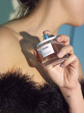 OUAI Melrose Place Eau de Parfum. An Elegant Perfume Perfect for Everyday Wear. The Fresh Floral Scent has Notes of Champagne, Bergamot and Rose, and Delicate Hints of Cedawrood and Lychee (1.7 oz)