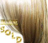 20" Hair Tinsel 300 Strands Three Amazing Colors (Sparkling Silver, Sparkling Gold, Shiny Green)