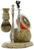 Colonel Conk No.250 Hand Crafted Shave Set, Chrome