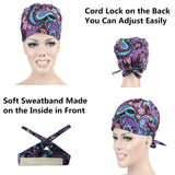 JoyRing 4 Pack Tie Back Working Cap with Sweatband Ponytail