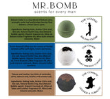 Mr. Bomb - Bath Bombs for Men - for Soothing Well Deserved Relaxation for Men - Set of 6 Tennis Ball Size (5 Ounce) Bombs of Our Most Popular Manly Scents