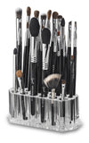 byAlegory Acrylic Makeup Beauty Brush Organizer for Slim Handles 26 Space Cosmetic Storage Display Container - Clear