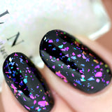 ILNP Looking Glass - Blue, Purple, Pink Color Shifting Iridescent Flakie Topper Nail Polish