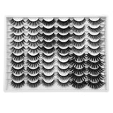 30 Pairs False Eyelashes Wholesale 6D Natural Wispy Fake Eyelashes 15-19MM Medium Lashes 6 Styles Mixed Fluffy Volume Faux Mink Eyelashes Pack