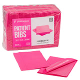3-Ply 13" x 18" Tattoo Piercing Disposable Waterproof Patient Bibs (125 Pack) (Fuchsia)
