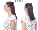 Onedor 24" Straight Wrap Around Ponytail Extension for Women. Premium Synthetic Fiber 120g-130g (1B# Off Black)