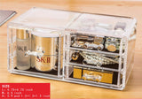 Cq acrylic Large 9 Tier Clear Acrylic Cosmetic Makeup Storage Cube Organizer with 9 Drawers. It Consists of 4 Separate Organizers,Each of Which Can be Used Individually