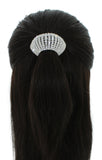 Rhinestone Ponytail Holder by Crystal Avenue | Stretchy Elastic Hair Tie | Silvertone with Sparkling Crystals