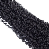 6Packs Goddess Box Braids Twist Crochet Hair Curly ends Synthetic Kanekalon Fiber Braiding Hair 20 Inch (20(7Packs), 1#)