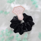 Bridesmaid Scrunchie 6 Pack Hair Ties 1Pcs White 5 Pcs Black For Bridal Party Gifts, Bachelorette Party Favors Bridesmaid Proposal Gifts To Have and To Hold Your Hair Back