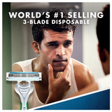 Gillette Sensor3 Men's Disposable Razor, Sensitive, Mens Razors / Blades, 8 Count (Pack of 2)