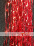 40" Hair Tinsel 100 Strands (Shiny Red)