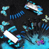 160 Pieces False Eyelash Kit, Include 30 Empty False Eyelash Storage Box Eyelash Packaging Box, 30 Eyelash Applicator Tool Eyelash Extension Tweezers, 100 Eyelash Brush Mascara Wands (Black Butterfly)