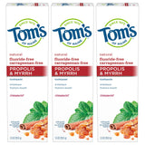 Tom's of Maine Fluoride-Free Propolis & Myrrh Natural Toothpaste, Cinnamint, 5.5 oz. 3-Pack