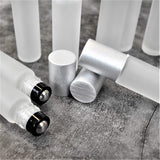 10ml Frosted Clear Roller Bottles for Essential Oils – Leakproof Rollers – Thick Frosted Glass with Silver Lid, Stainless Steel Roller Ball Insert – Pack of 12 Sold By Holistic Oils
