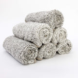 Living Centered Wellness Organic Bamboo + Charcoal Microfiber Face Cloth, Six Pack | Reusable + Super Soft Makeup Towels | Gentle Sensitive Skin + Baby Washcloths | Luxury Makeup Remover Cloths