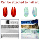 Star Brand 40 Sheets Nail Art Foil Transfer Stickers Rolls, Starry Sky Black and White Lace Marble Printed Adhesive Nails Wraps Transfer Decals Nail Art DIY Decals Manicure Design