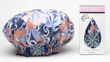 Dry Divas Designer Shower Cap For Women - Washable, Reusable - Large Bouffant Cap With Vintage Jeweled Brooch (She Sells Sea Shells)