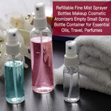 10 Pack Clear Plastic Spray Bottles with Fine Mist Sprayer.Refillable & Reusable Bottles for Essential Oils,Perfumes,Cleaning Products, (60ml (2oz)10 Bottles)